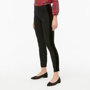 NWT J.Crew Factory Gigi pant with velvet tuxedo stripe, Size 4